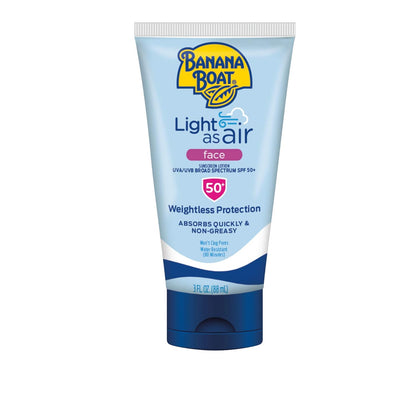 Light as Air Sunscreen Lotion SPF 50 Twin Pack | Lightweight Sunscreen & Light as Air Face Sunscreen Lotion SPF 50, 3Oz | Travel Size Sunscreen