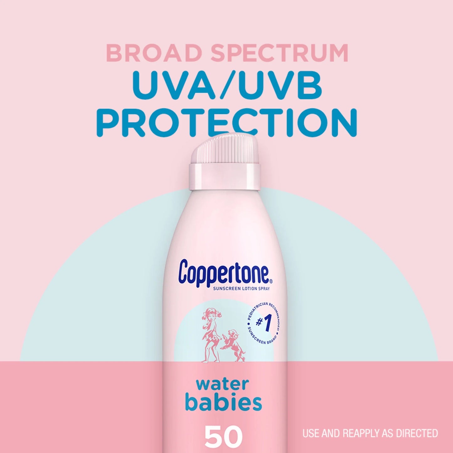 Waterbabies Sunscreen Spray, SPF 50 Baby Sunscreen, 6 Oz, Pack of 2