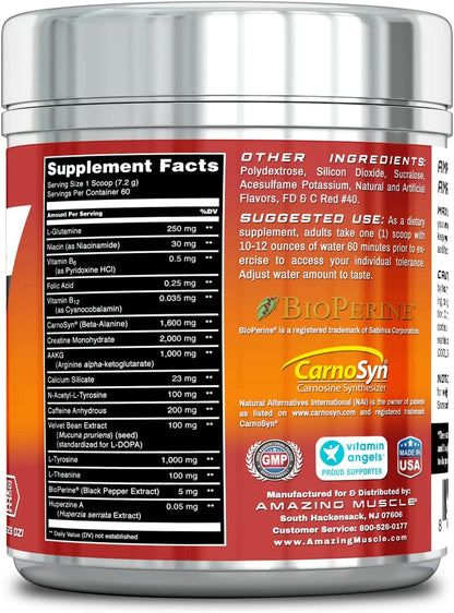 Max Boost Pre-Workout Formula, 60 Servings - Sucralose - Fruit Punch
