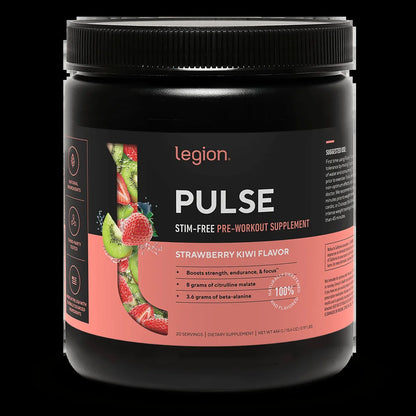 Pulse Natural Pre-Workout Supplement Caffeine-Free Naturally Sweetened and Flavored