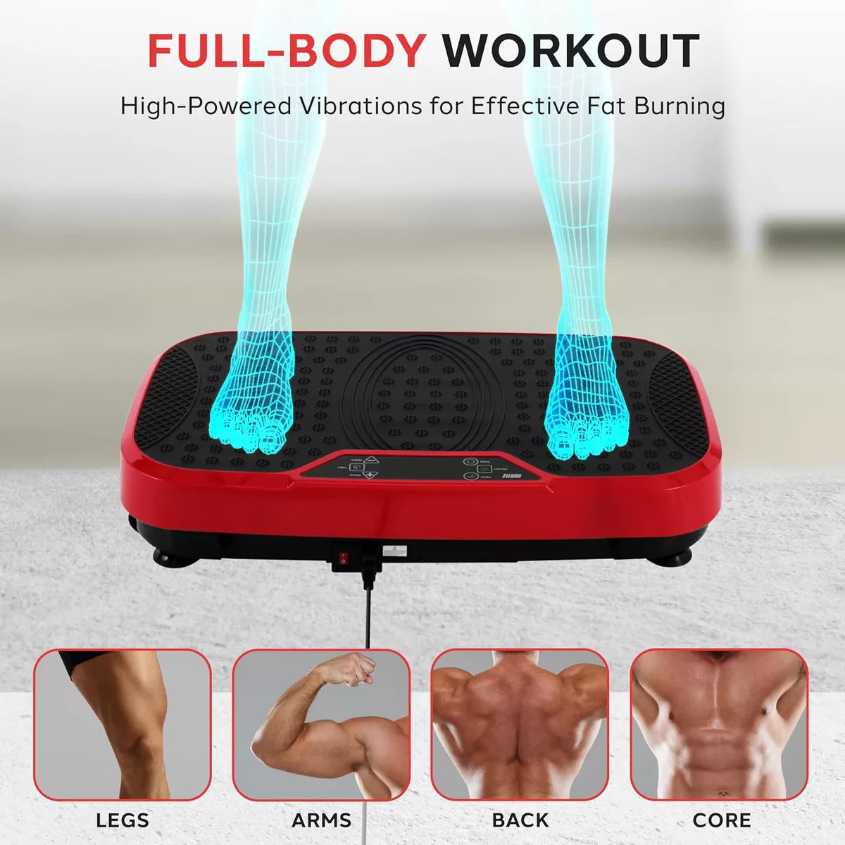 Hurtle Core Fitness Training Vibration Machine Full-Body Vibration Workout – HURVBTR36RD