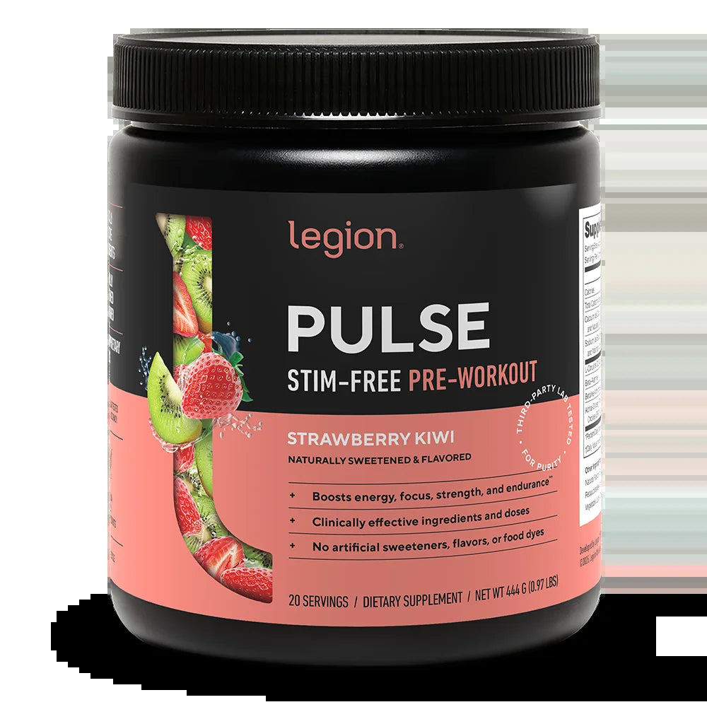 Pulse Natural Pre-Workout Supplement Caffeine-Free Naturally Sweetened and Flavored