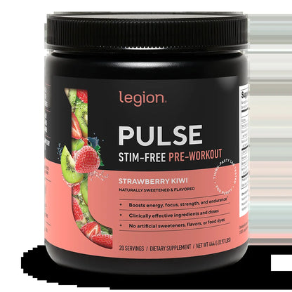 Pulse Natural Pre-Workout Supplement Caffeine-Free Naturally Sweetened and Flavored